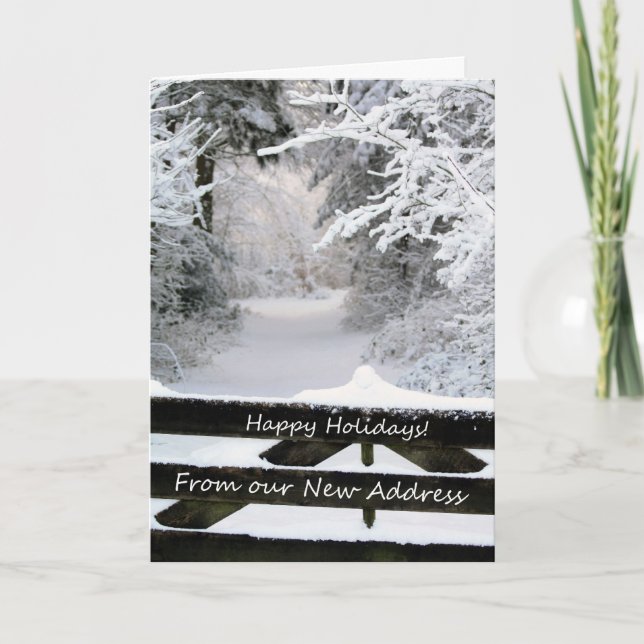 Happy Holidays - New Address Christmas Card (Front)