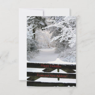 Happy Holidays - New Address Christmas Card