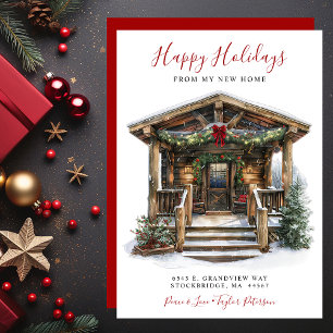 Happy Holidays New Home Front Door Moving Announcement