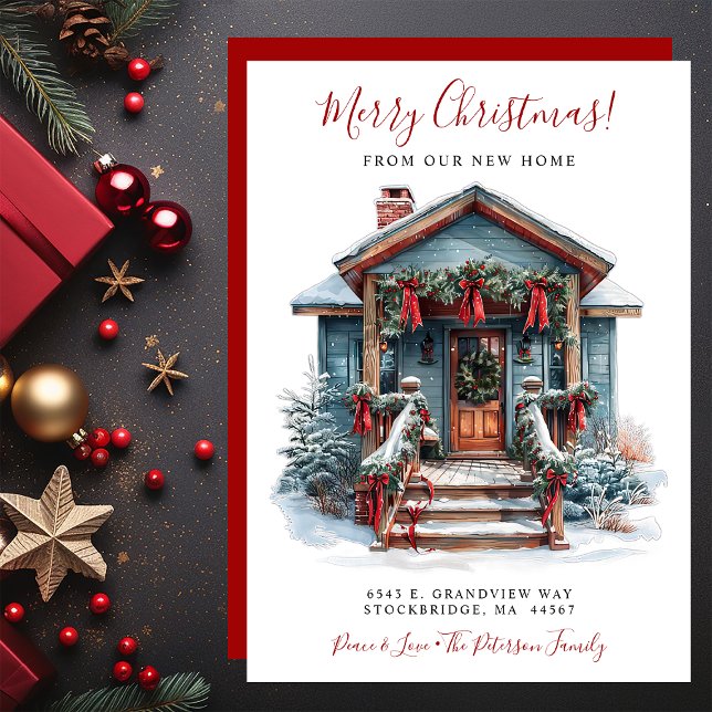 Happy Holidays New Home Front Door Moving Announcement (Creator Uploaded)