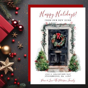 Happy Holidays New Home Front Door Moving Announcement