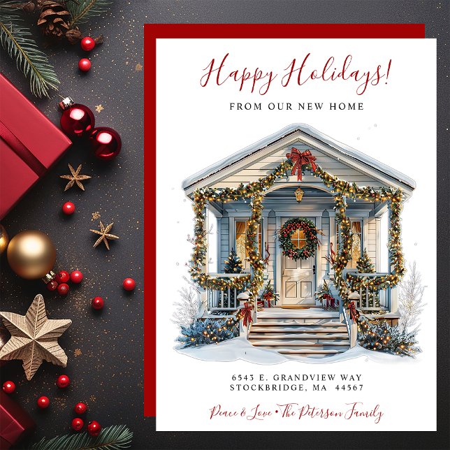 Happy Holidays New Home Front Door Moving Announcement (Creator Uploaded)