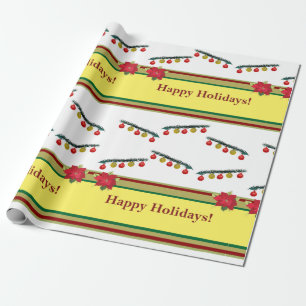 Happy Holidays - New Year, Christmas Wrapping Paper