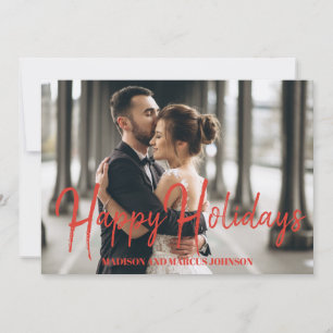 Happy Holidays   Newly-Weds Holiday Photo Card