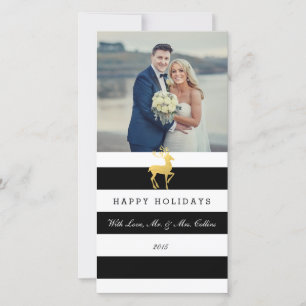 Happy Holidays Newlyweds Christmas Holiday Card