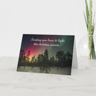 Happy Holidays Northern Lights Card