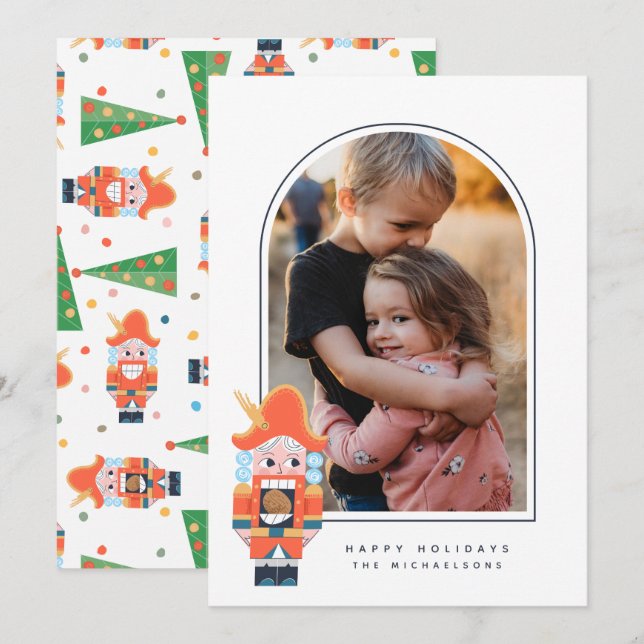 HAPPY HOLIDAYS NUTCRACKER Add Your Photo (Front/Back)