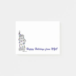 Happy Holidays NYC Statue of Liberty Hanukkah Post-it Notes