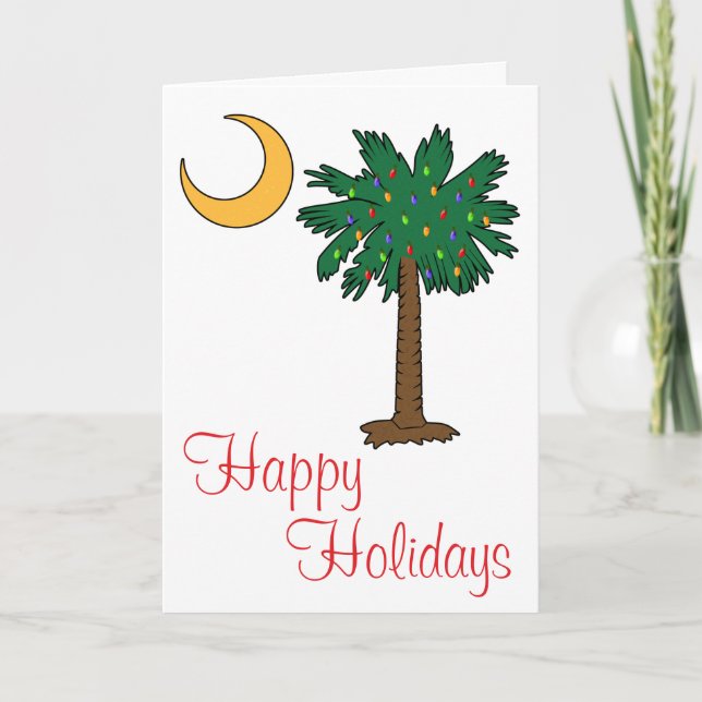 Happy Holidays Palmetto Moon Card (Front)