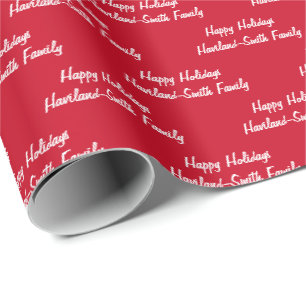 Happy Holidays Personalised Gift Wrap HAMbyWG