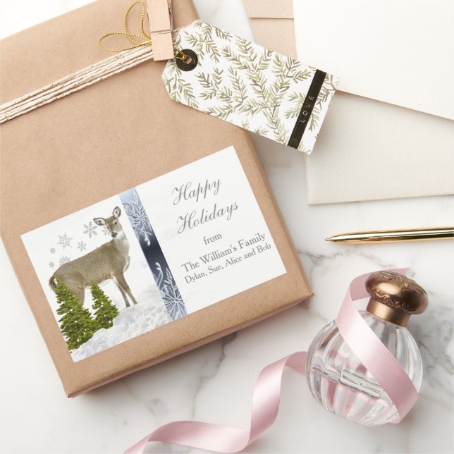 Happy Holidays Personalised Greeting Sticker (Gifting)