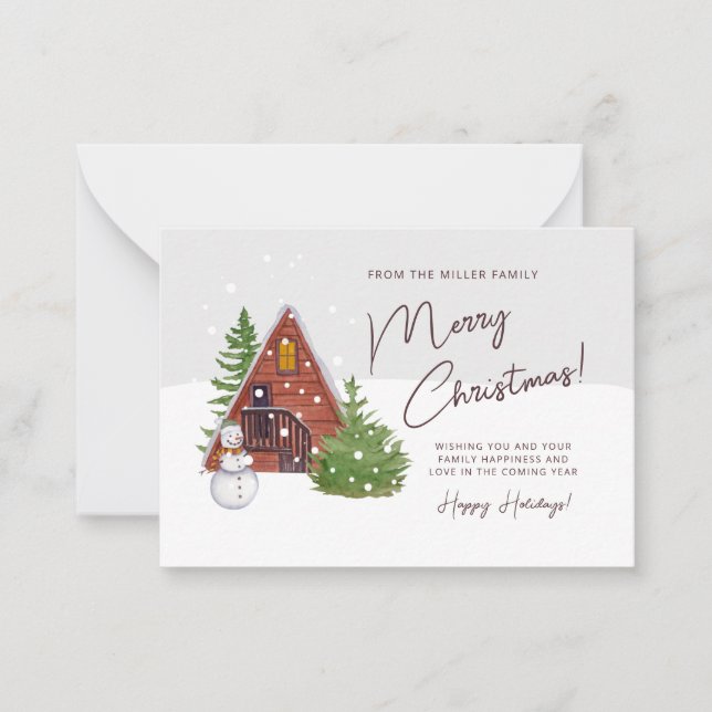 Happy Holidays Personalised Merry Christmas Card (Front)