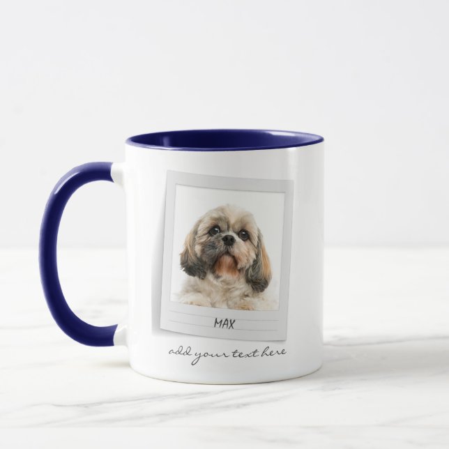 Happy Holidays Pet Photo Dog Mum Custom Mug (Left)