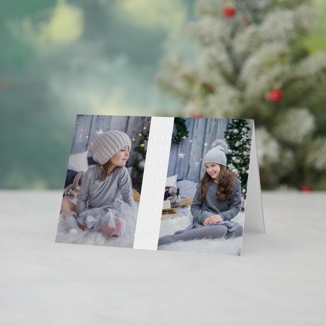 Happy Holidays Photo Christmas Foil Holiday Card (Holiday In Situ)
