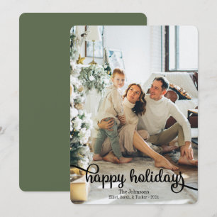 Happy Holidays Photo Christmas Holiday Card