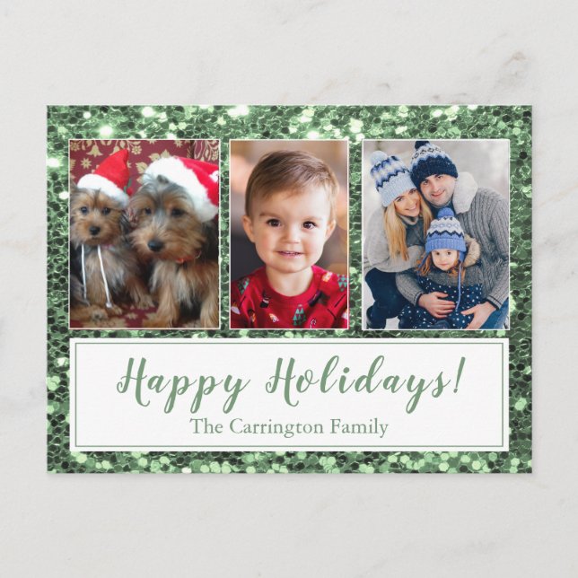 Happy Holidays Photo Christmas Postcard (Front)