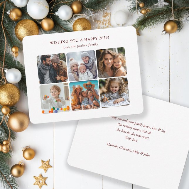 Happy Holidays Photo Collage Christmas  Holiday Card (Creator Uploaded)