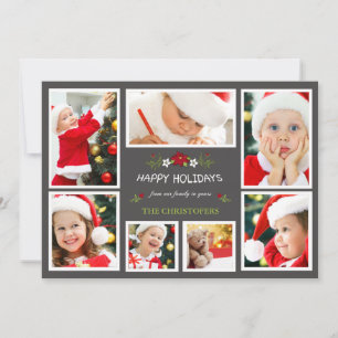 Happy Holidays Photo Collage Holiday Card