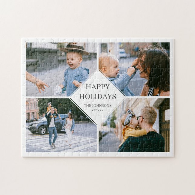 Happy Holidays Photo Collage Jigsaw Puzzle (Horizontal)