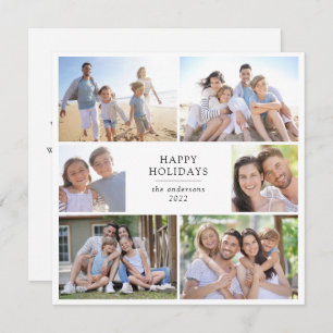 Happy Holidays   Photo Collage Square Holiday Card