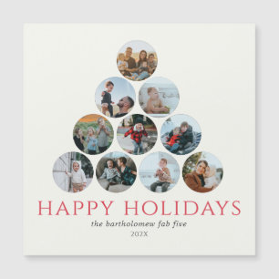 Happy Holidays Photo Ten Red Refrigerator Magnet