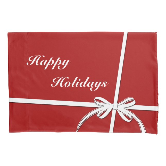 Happy Holidays Pillowcase (Front)