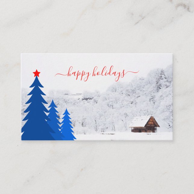 Happy Holidays Place Card (Front)