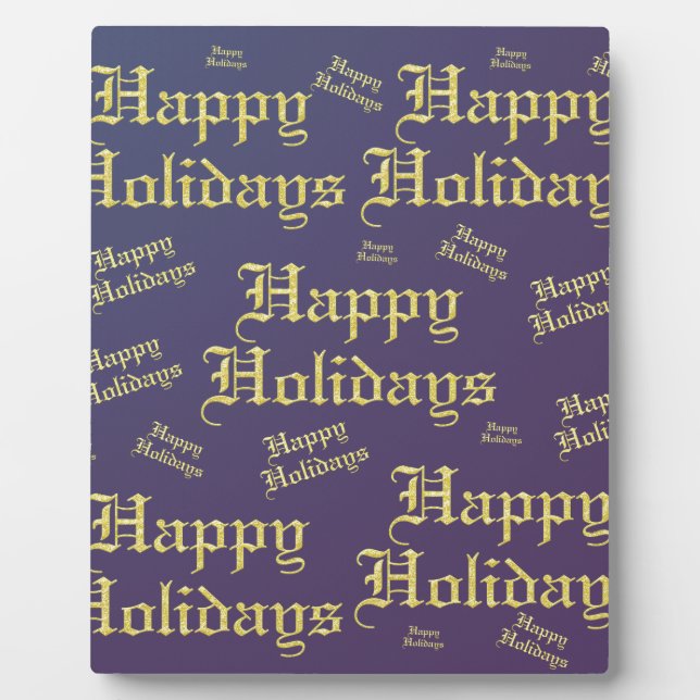 happy holidays plaque (Front)