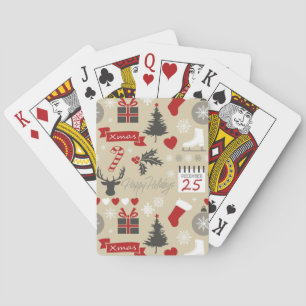Happy Holidays Playing Cards