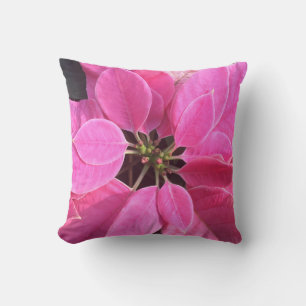 Happy Holidays Poinsettia Cushion