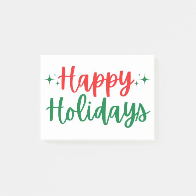 Happy Holidays Post-it Notes (Front)