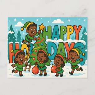 HAPPY HOLIDAYS Postcard