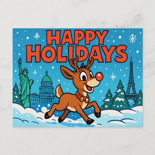 HAPPY HOLIDAYS Postcard (Front)