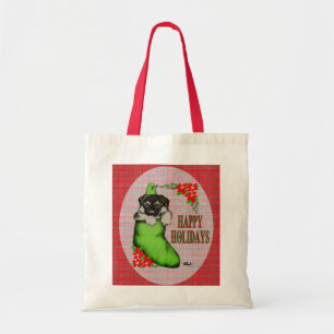 Happy Holidays Puppy Tote Bag