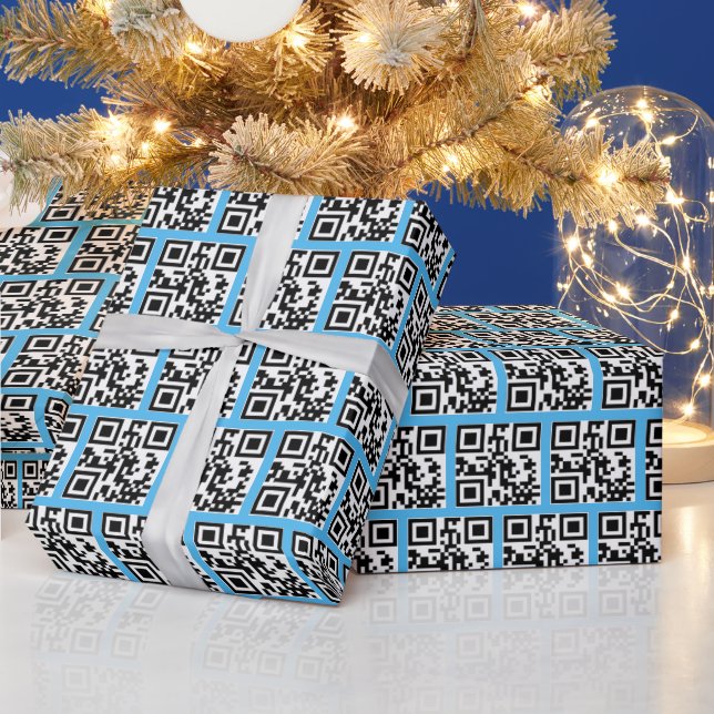 Happy Holidays QR Codes Wrapping Paper (Holidays)
