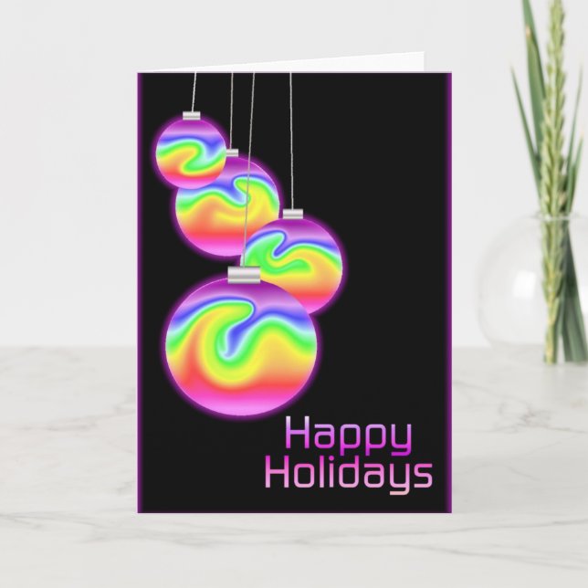 Happy Holidays Rainbow Holiday Card (Front)