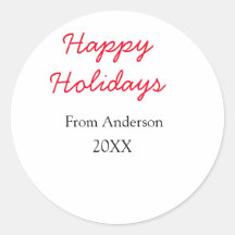 Happy holidays red black love family name yearChri