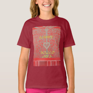 Happy Holidays Red Glitter heart design T-Shirt