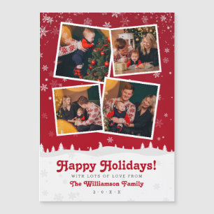 Happy Holidays! Red & White 4 Christmas Photos