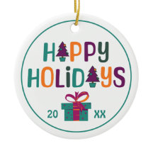 Happy Holidays Retro Year Christmas