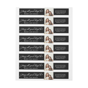 HAPPY HOLIDAYS ROSE GOLD Christmas Address Labels