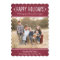Happy Holidays Rustic Red Wine Photo