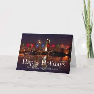 Happy Holidays San Diego, California Holiday Card