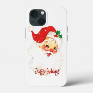 Happy Holidays,Santa Claus Retro iPhone 13 Mini Case