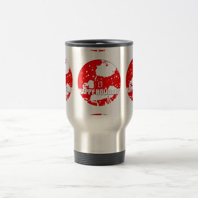 Happy Holidays - Santa Claus - Travel Mug (Center)