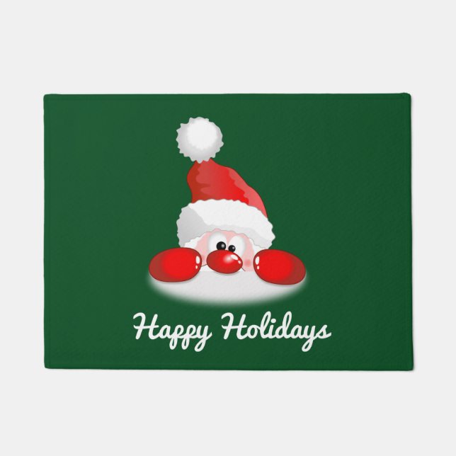 Happy Holidays Santa Door Mat (Front)