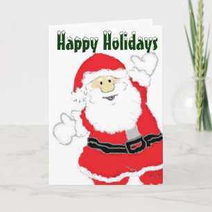 Happy Holidays Santa Holiday Card