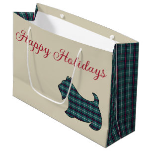 Happy Holidays Scottish Terrier Gift Bag