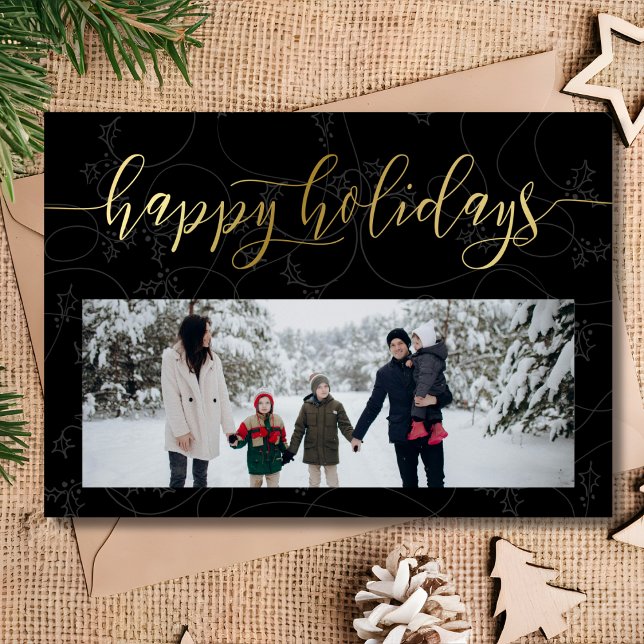 Happy Holidays Script Photo  Holiday Card (Creator Uploaded)