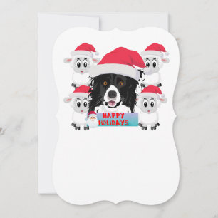 Happy Holidays Sheep Herding Dog